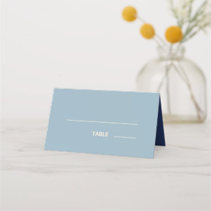Modern Bold Typography Wedding Dusty Blue Place Card