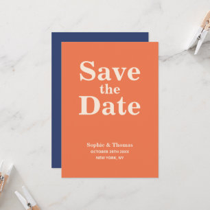 Modern Bold Typography Wedding Save the Date Invitation