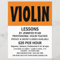 Modern Bold, Violin Lessons Advertising