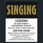 Modern Bold, Vocalist Lessons Advertising Flyer<br><div class="desc">Modern Bold,  Vocalist Lessons Advertising Flyers By The Business Card Store.</div>