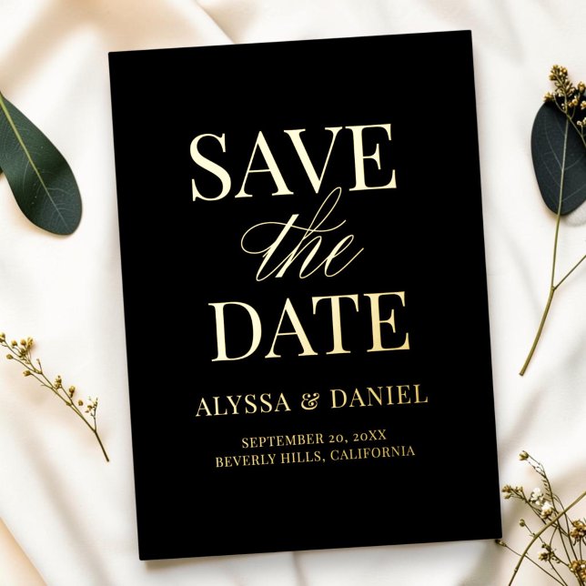 Modern Bold Wedding Save the Date Foil (Creator Uploaded)