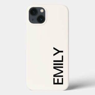 Modern Bold White Personalised iPhone 13 Case