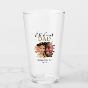 Modern Bonus Dad Photo Fathers Day Glass