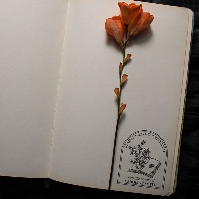 Modern Book Flower From the Library Of  Rubber Stamp (Creator Uploaded)