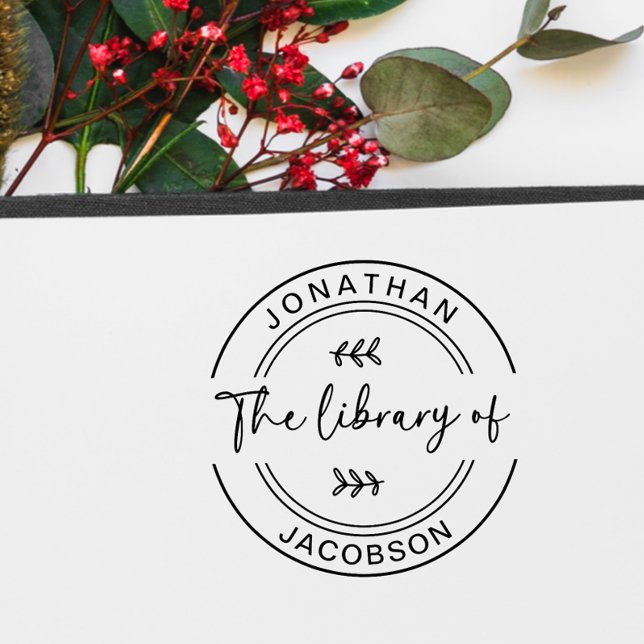 Modern Book From The Library Of Sleek Self-inking Stamp (Creator Uploaded)