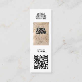 Modern Book Launch Author Photo Mini Bookmark Card