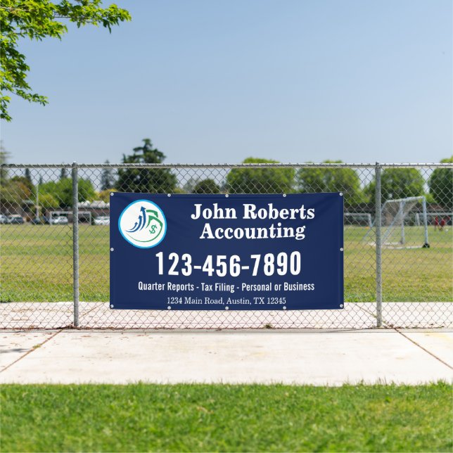 Modern Bookkeeper Financial Logo Sign (Insitu)