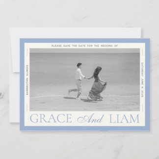 Modern Border Elegance Photo Save the Date