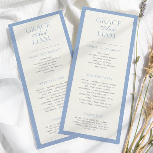Modern Border Elegance Wedding Ceremony Program