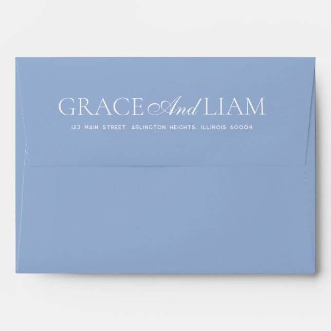 Modern Border Elegance Wedding Envelope (Back (Top Flap))