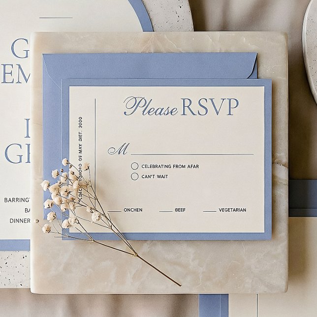 Modern Border Elegance Wedding RSVP Card (Creator Uploaded)