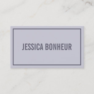 Modern Border Your Name   Hazy Lavender Purple Business Card