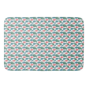 Modern botanical art bath mat