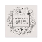 Modern Botanical Blush and Black Referral Card