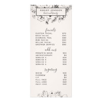 Modern Botanical Blush Black Spa 3 Services Menu 2