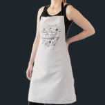 Modern Botanical Blush Pink Floral Business Apron<br><div class="desc">Whoo hoooo, Zazzle has introduced allover print design aprons! This design is based on my bestselling business card, featuring a hand drawn botanical floral background, and your logo at the top. Part of a collection of matching business products. See collection, or contact me via the Chat button for more products...</div>