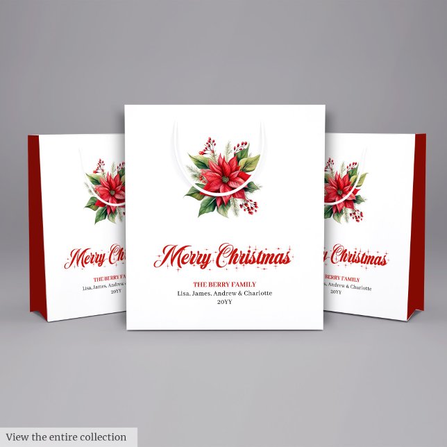 Modern Botanical Christmas Flower Holiday Bag (Modern Botanical Christmas Flower Holiday Bag)