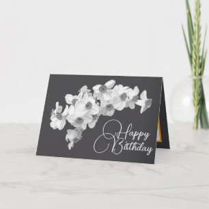 Modern Botanical Daffodils Spring Floral Birthday Card