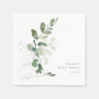 Modern Botanical Eucalyptus Custom Bridal Shower