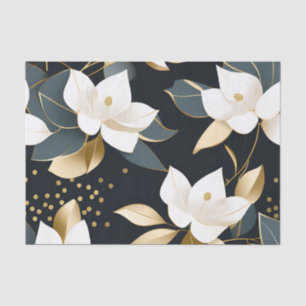 Modern Botanical Eucalyptus in Gold Tissue Paper