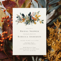 Modern Botanical Fall Wedding Bridal Shower