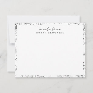 Modern Botanical Floral Personalised Stationery Card