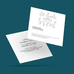 Modern Botanical Florist Appointment Card