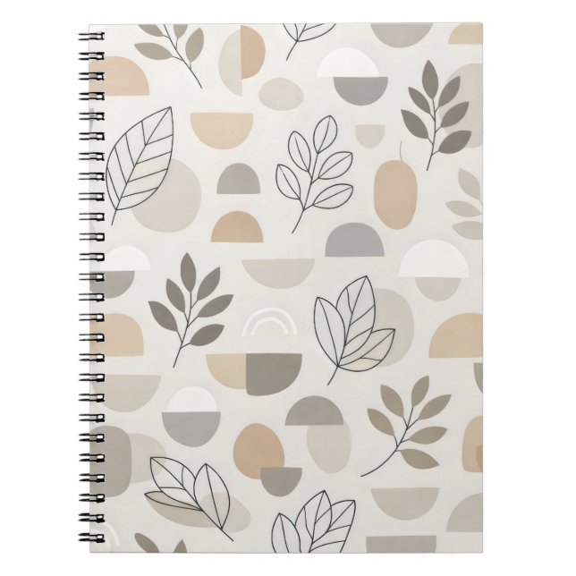 Modern Botanical Geometry Notebook (Front)