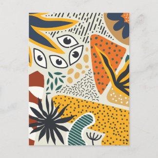 Modern botanical holiday postcard