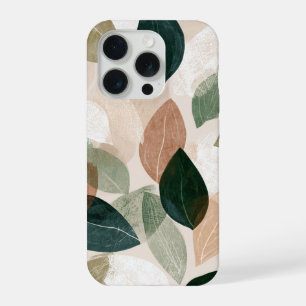 Modern Botanical Leaf Phone Case – Earth Tone 
