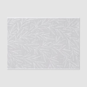 Modern Botanical Leaf Silver Wedding Tissue Paper