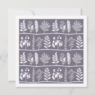 Modern Botanical Muted Lavender Botanic Rhythm Art Card