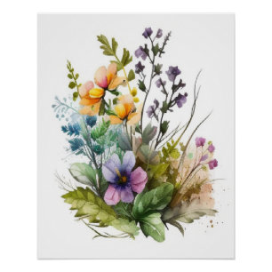 Modern Botanical Plant Leaves Canvas Wall art