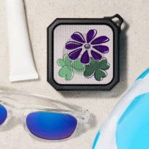 Modern Botanical Purple Flower Doodle Style