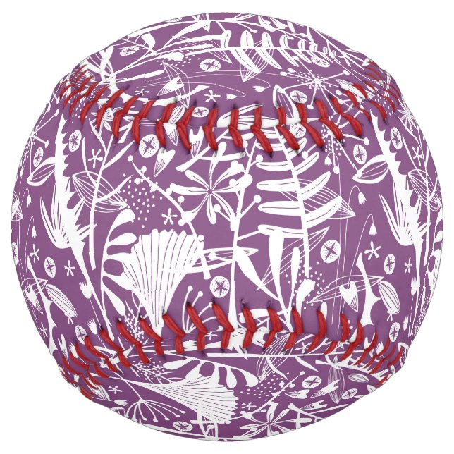 Modern Botanical Purple Softball (Front)