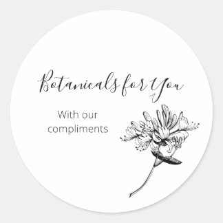Modern Botanical Script and Honeysuckle Sticker