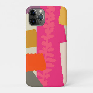 Modern  Botanical Silhouette Artistic Colour Block iPhone 11 Pro Case