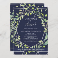 Modern Botanical | Silver and Blue Couples Shower