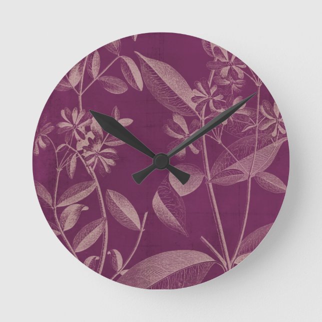 Modern Botany III Round Clock (Front)