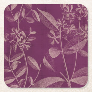 Modern Botany III Square Paper Coaster