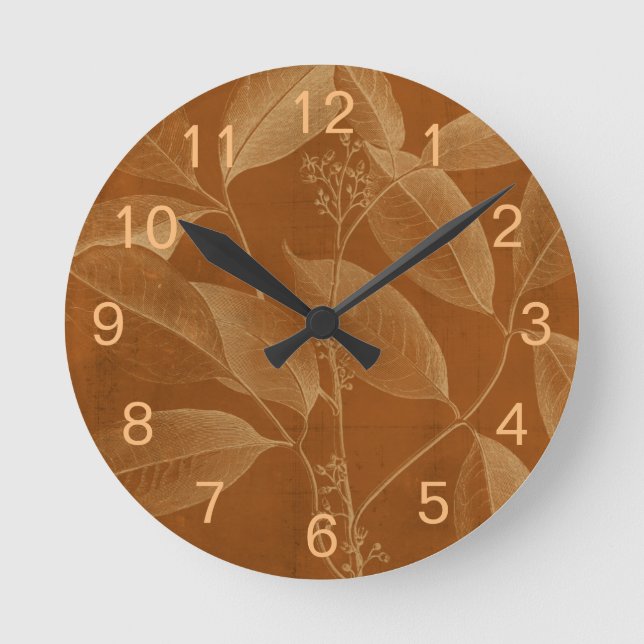 Modern Botany VI Round Clock (Front)