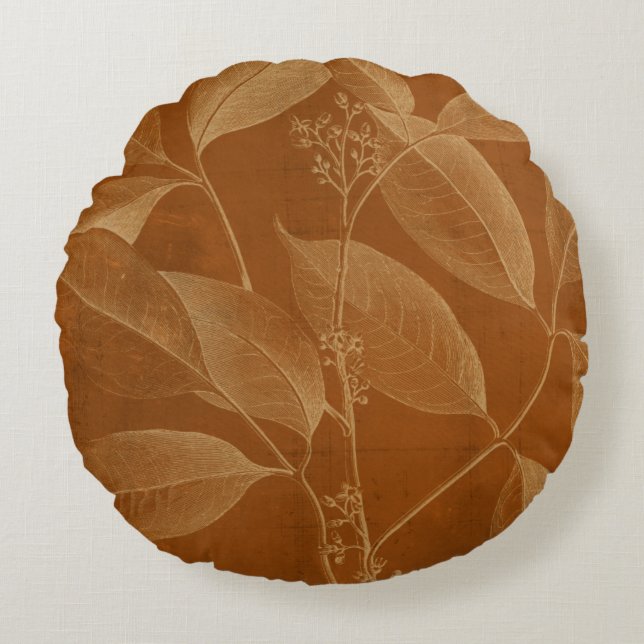 Modern Botany VI Round Cushion (Front)