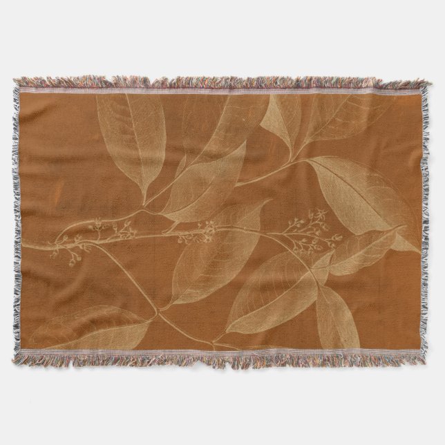 Modern Botany VI Throw Blanket (Front)