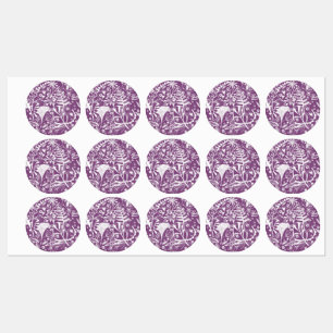Modern Botatanical Floral Purple