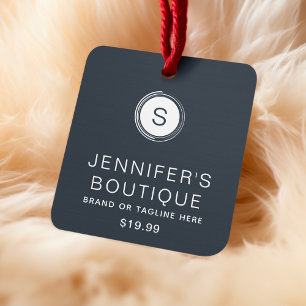 Modern Boutique Clothing Tags Dark Grey Price Tags