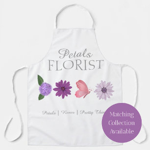 Modern Boutique Florist Business Branding Apron