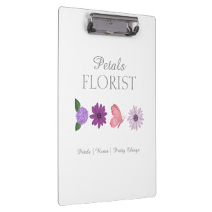 Modern Boutique Florist Business Branding  Clipboard