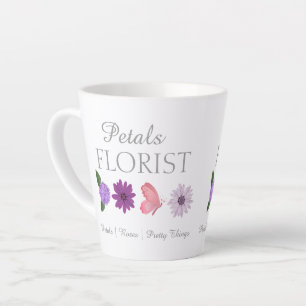 Modern Boutique Florist Business Branding Latte Mug