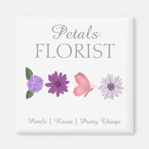 Modern Boutique Florist Business Branding Magnet