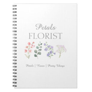 Modern Boutique Florist Business Branding Notebook